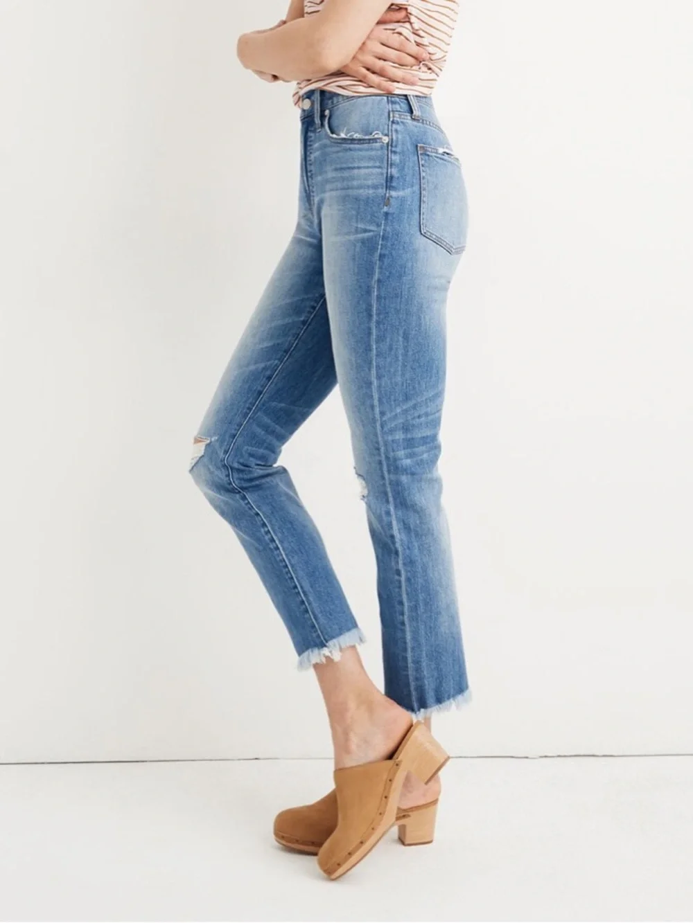 Madewell Perfect Vintage Straight Cropped Jeans in Parnell Wash Size 31